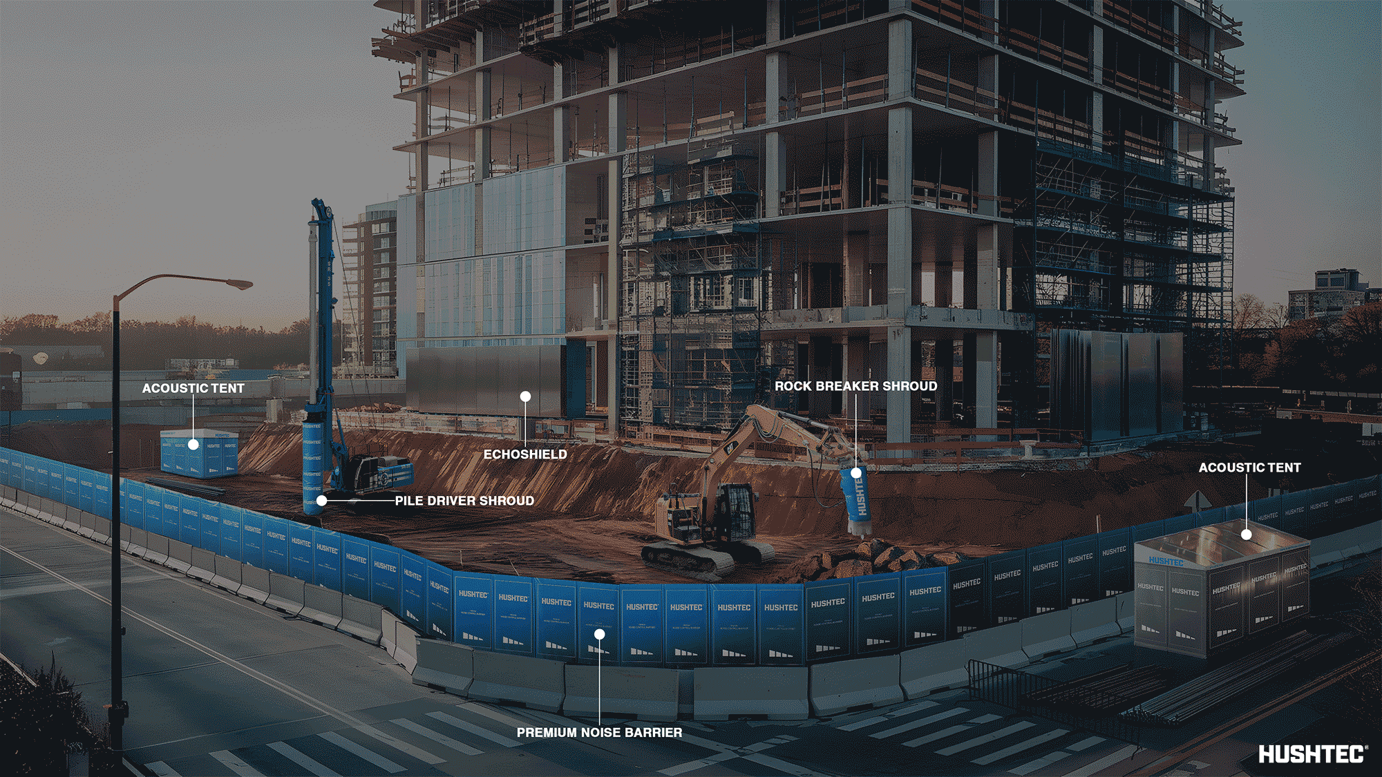 Construction Noise Management | Hushtec Case Study