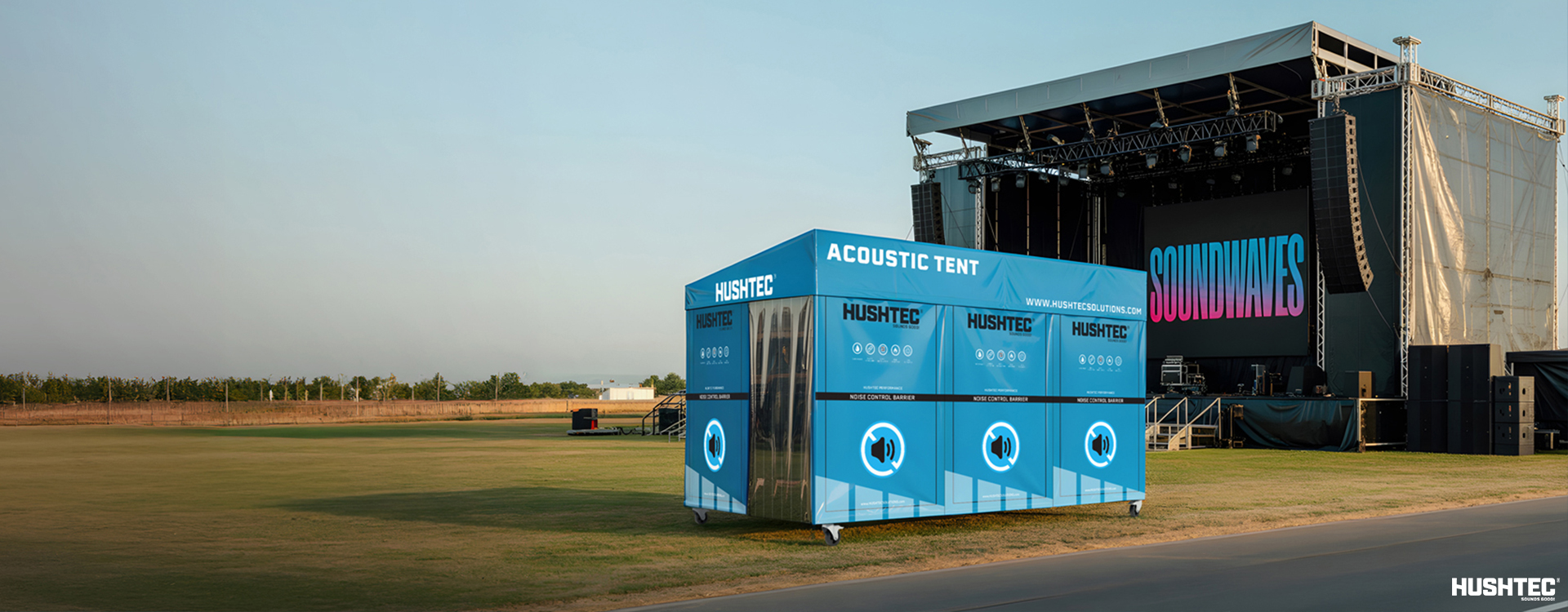 Hushtec Rapid-Deploy Noise Walls for Industrial and Infrastructure Sites
