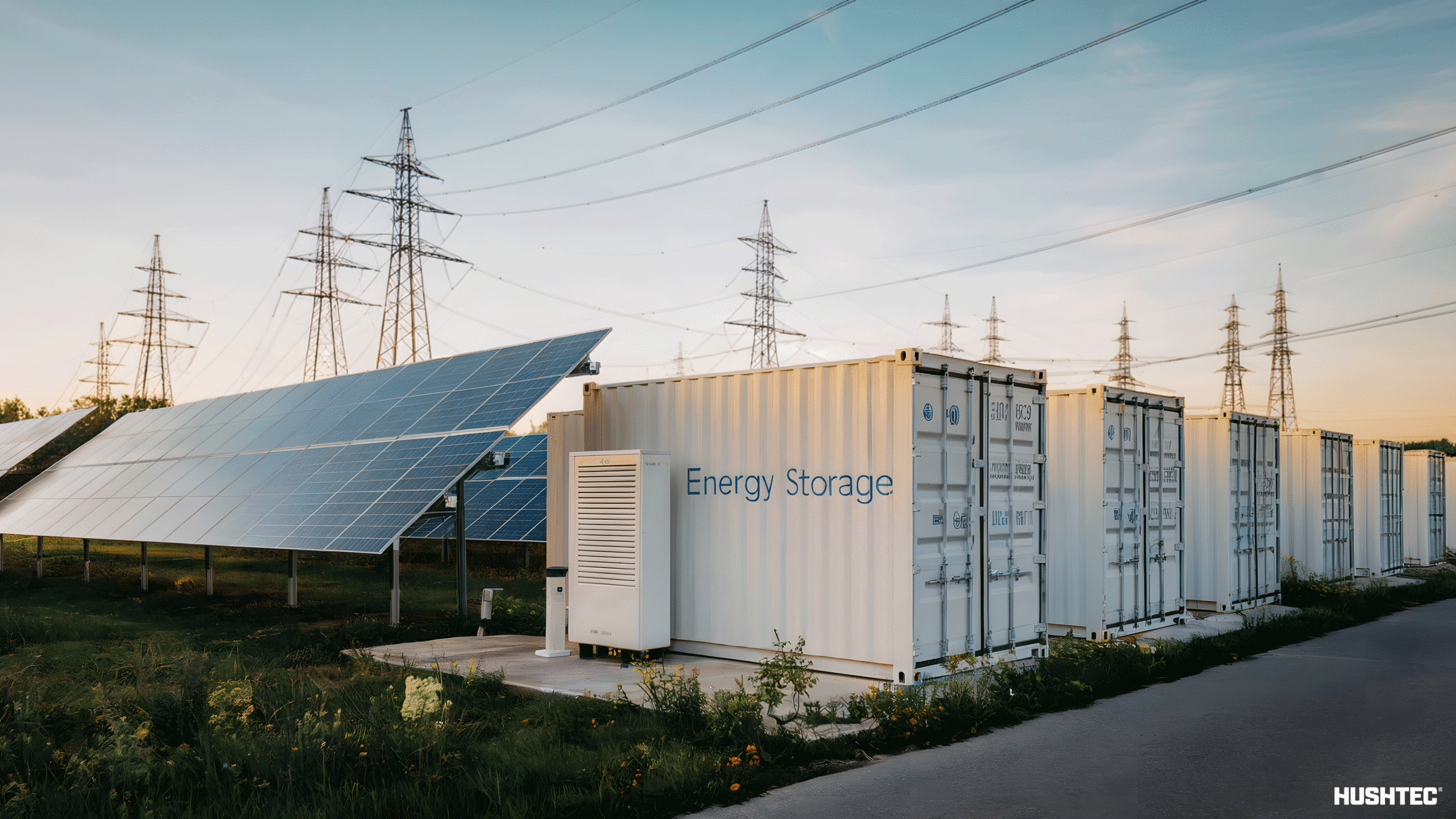 Custom acoustic solutions BESS solar wall system | Hushtec Solutions
