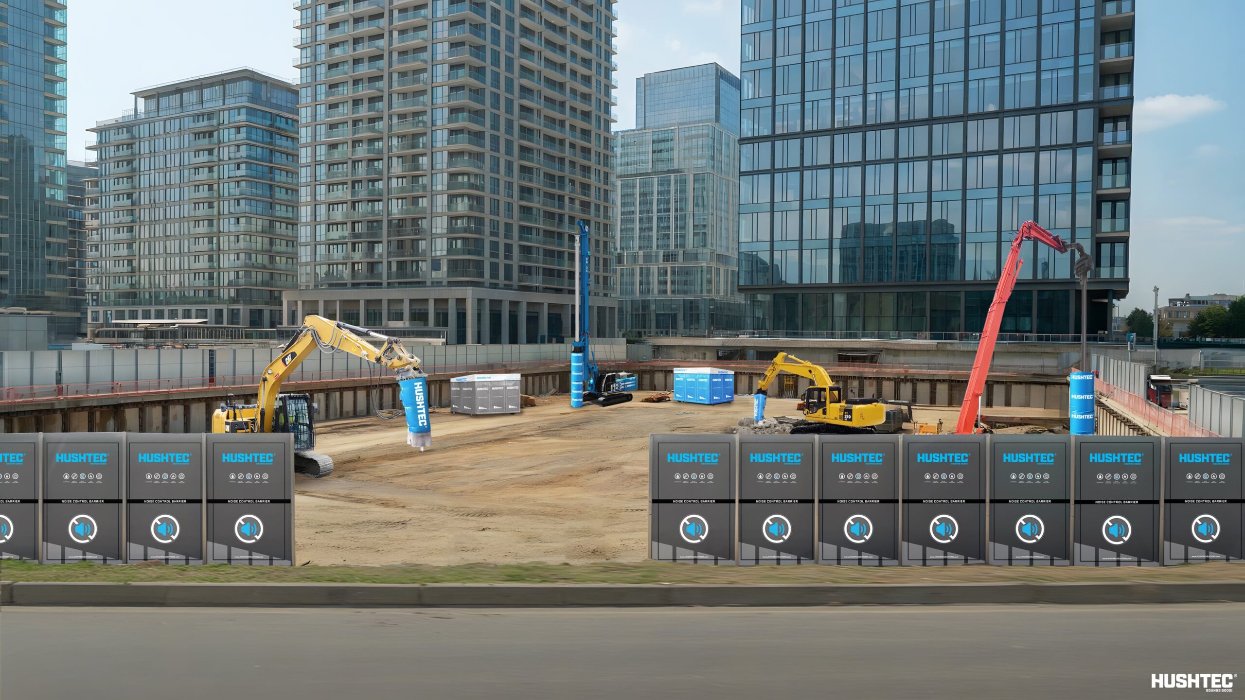 Blog | Construction Noise Barriers: How Construction Companies Can Reduce Noise Pollution and Improve Site Compliance | Hushtec Solutions