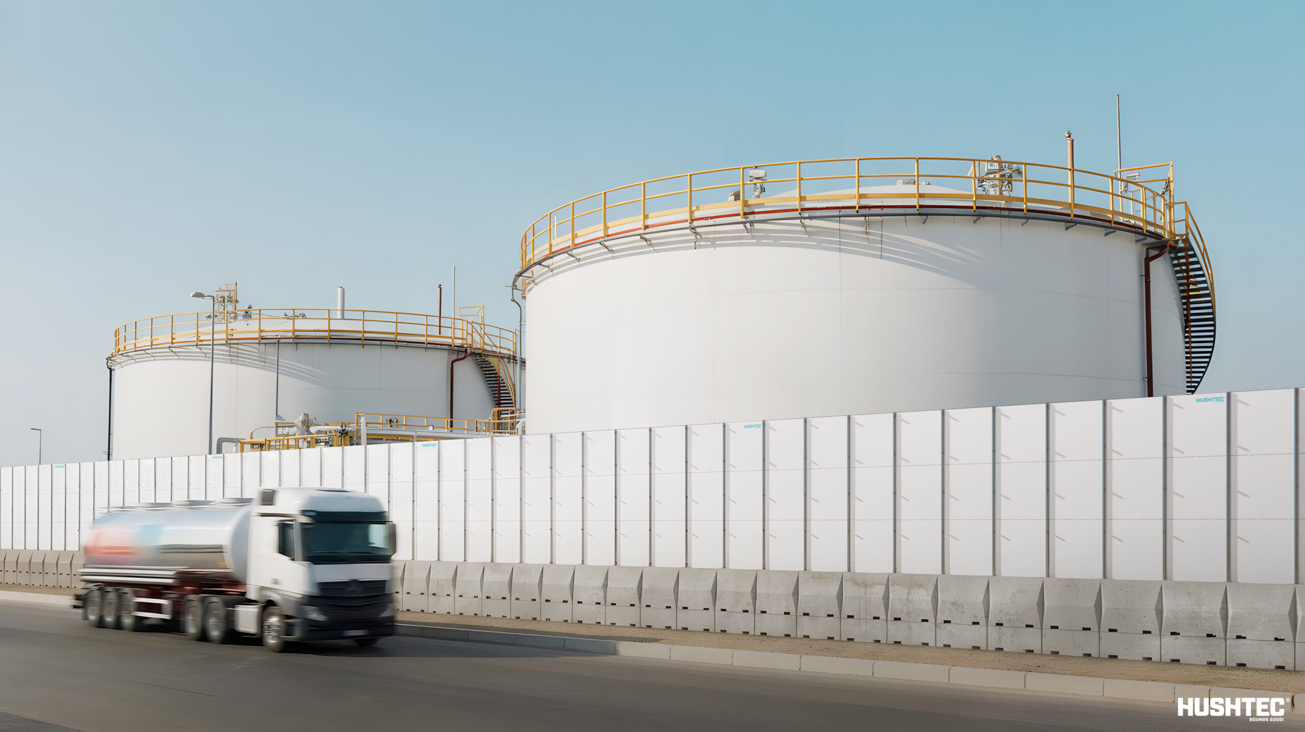 Portable Acoustic Walls | Typical Oil & Gas Noise Control Applications | Hushtec Solutions
