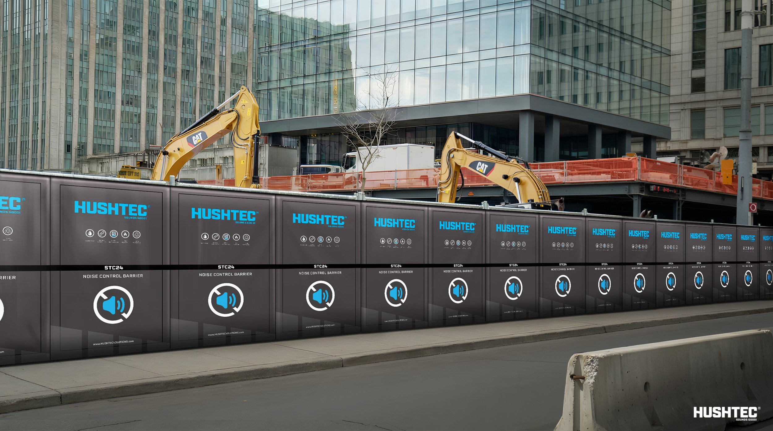 Infrastructure Noise Control | Noise Barriers – Site & Perimeter Noise Attenuation | Hushtec Solutions