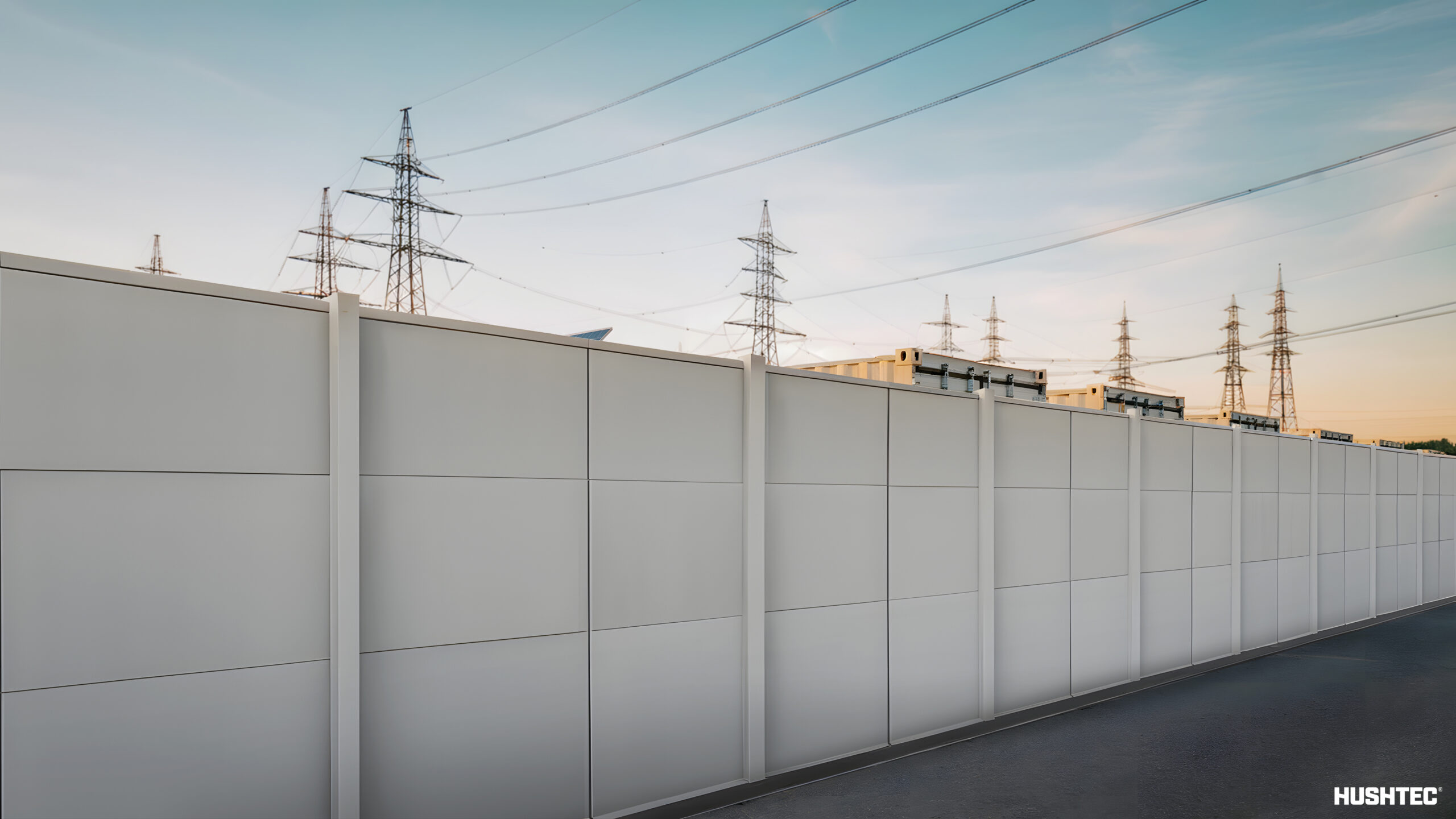 noise wall for BESS solar infrastructure | Hushtec Solutions