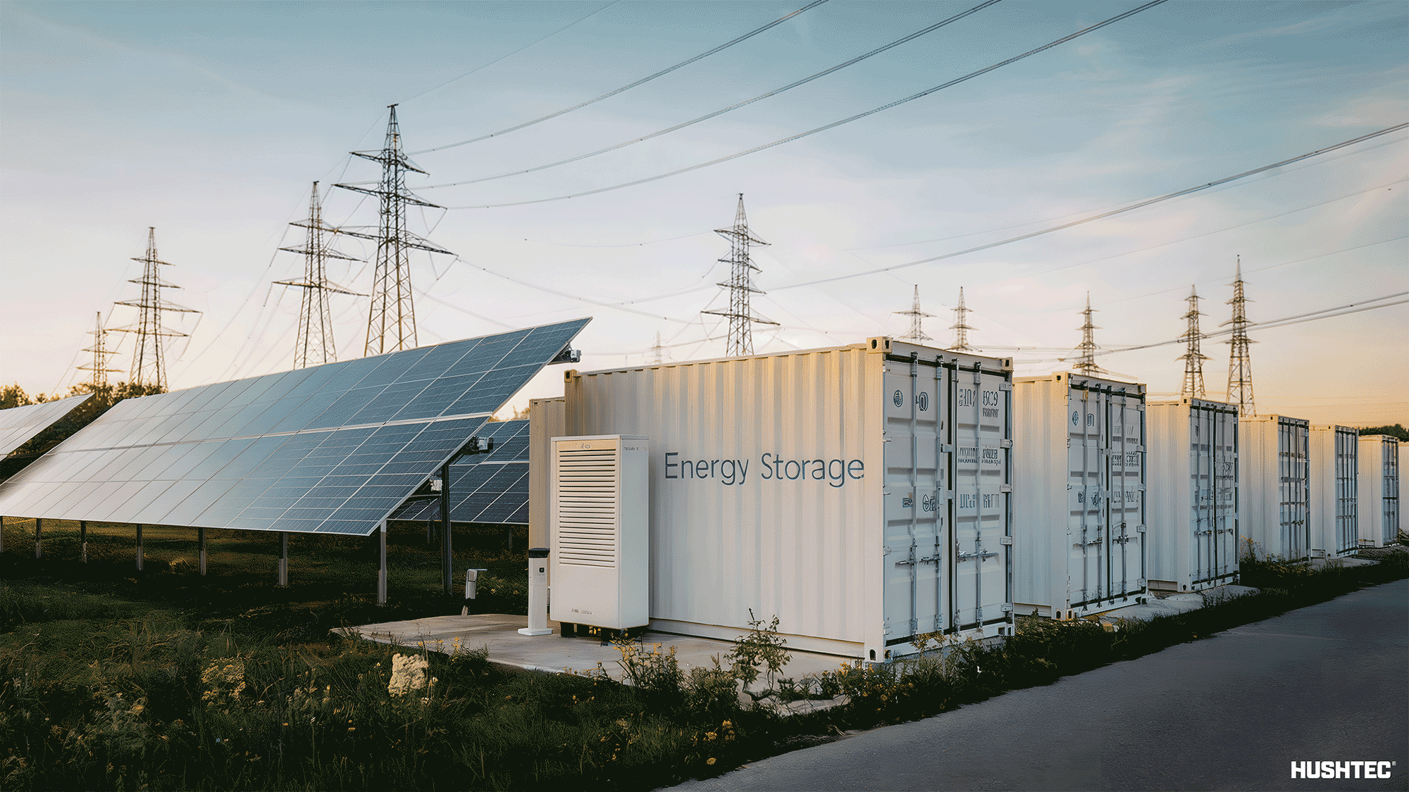 Custom acoustic solutions BESS solar wall system | Hushtec Solutions