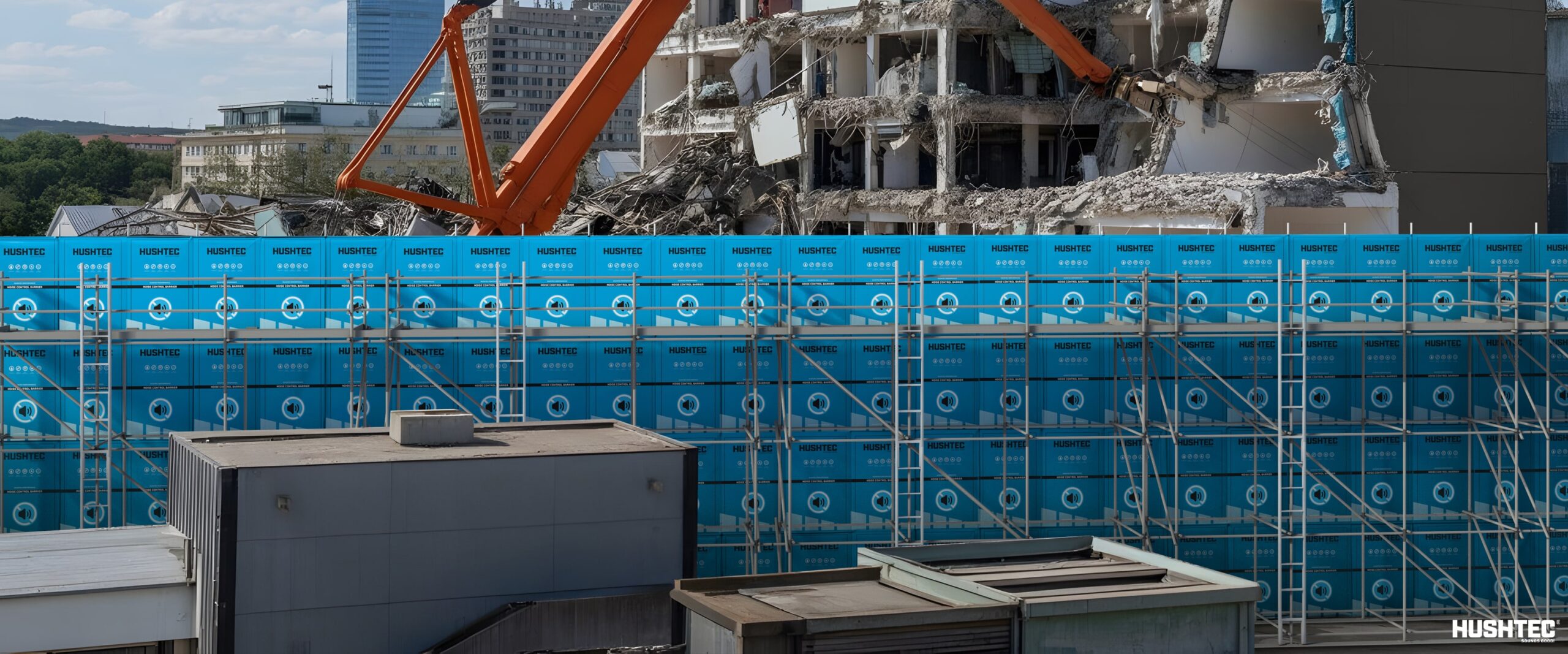 Hushtec Demolition Noise Control Solutions
