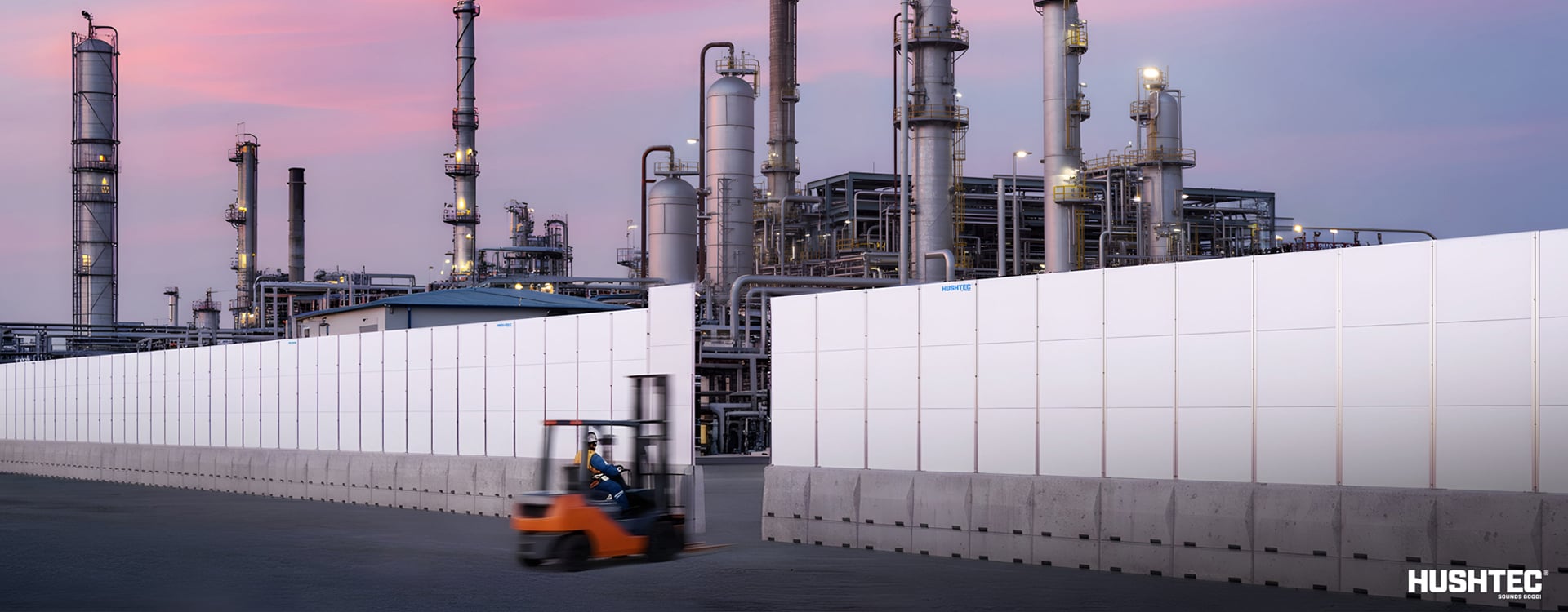 Hushtec Rapid-Deploy Noise Walls for Industrial and Infrastructure Sites
