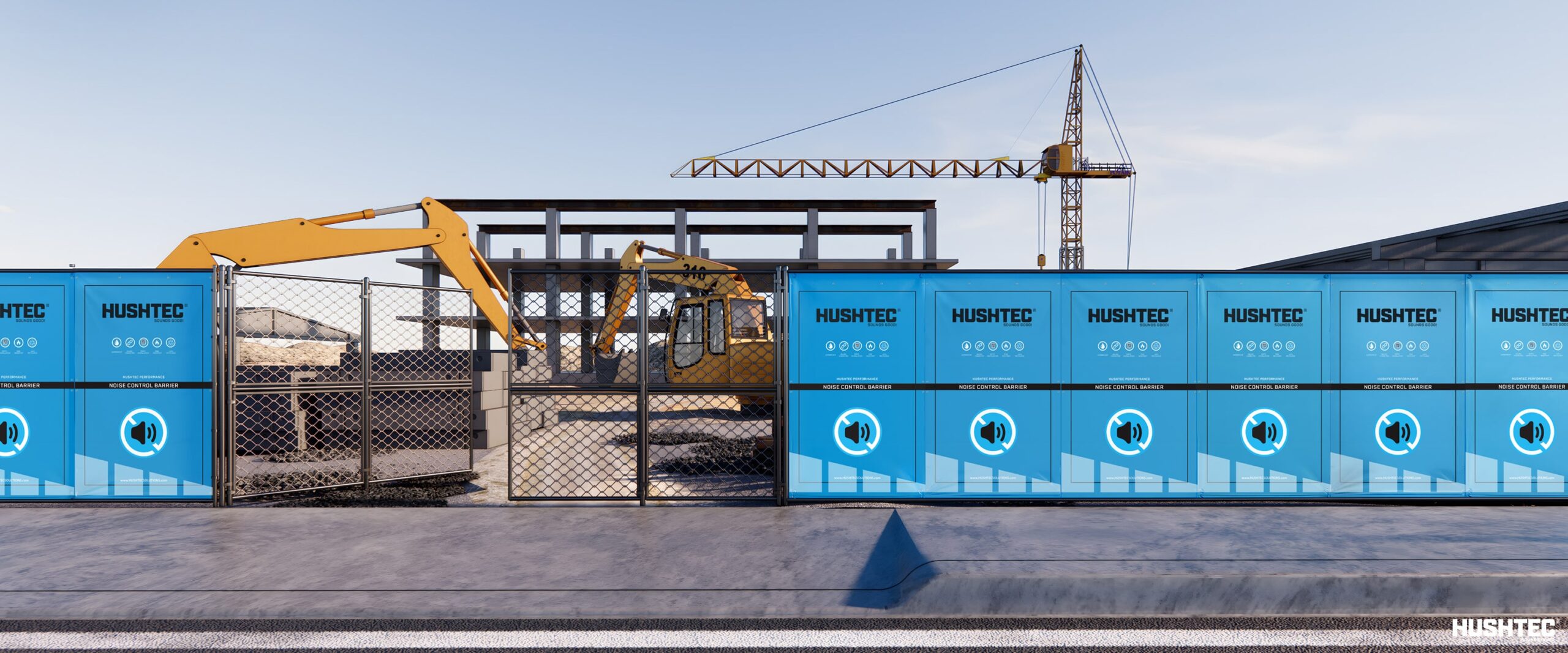 Construction Noise Barriers | Best Noise Control Strategies for Construction Projects | Hushtec Solutions