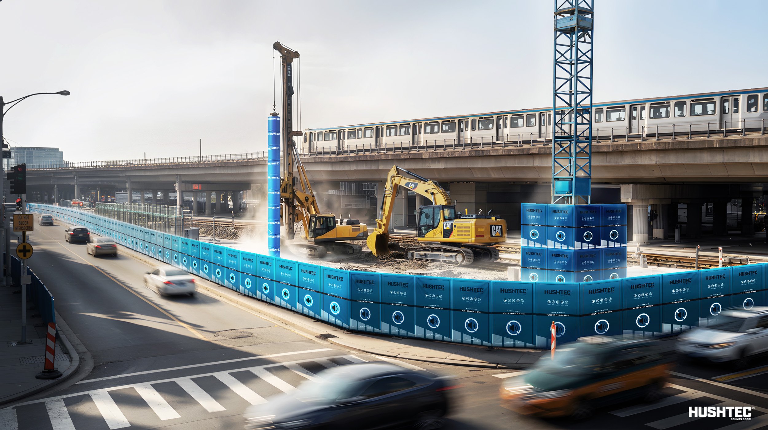 Infrastructure Noise Control | Hushtec Noise Control Solutions for Infrastructure Projects | Hushtec Solutions