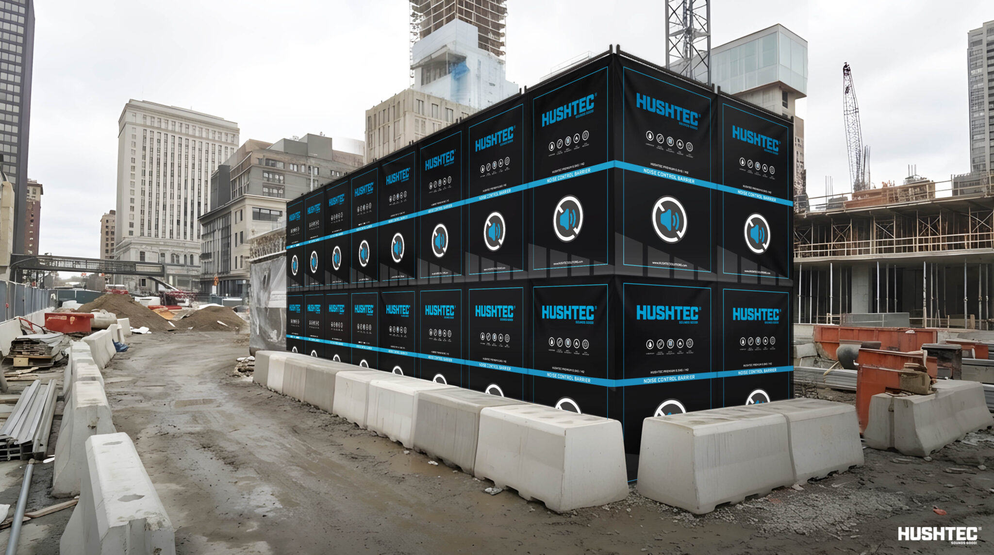 Temporary Acoustic Performance Barriers | Hushtec