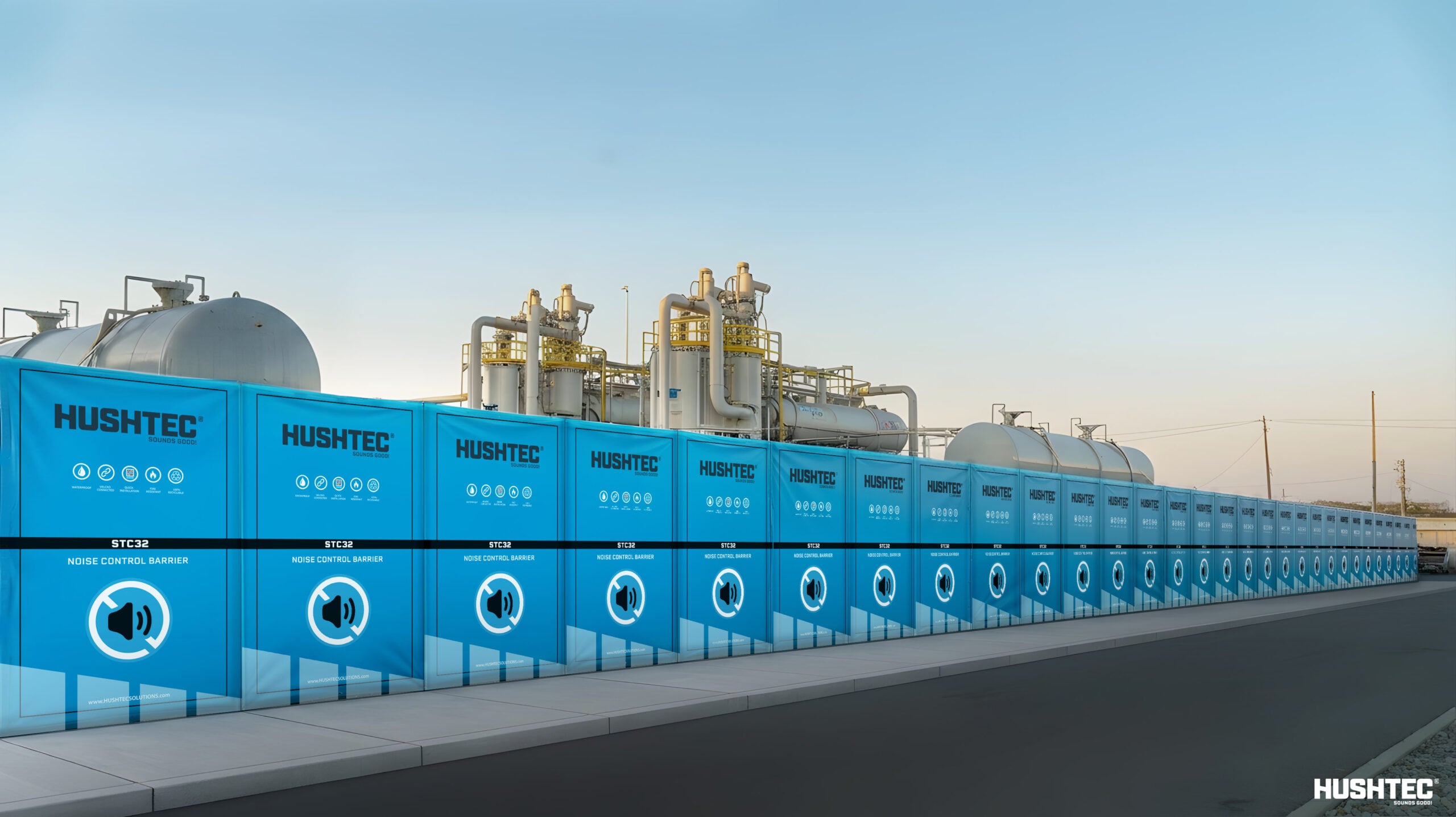 LNG Compressor Noise Control | Hushtec Acoustic Solutions for LNG & Compressor Stations | Hushtec Solutions