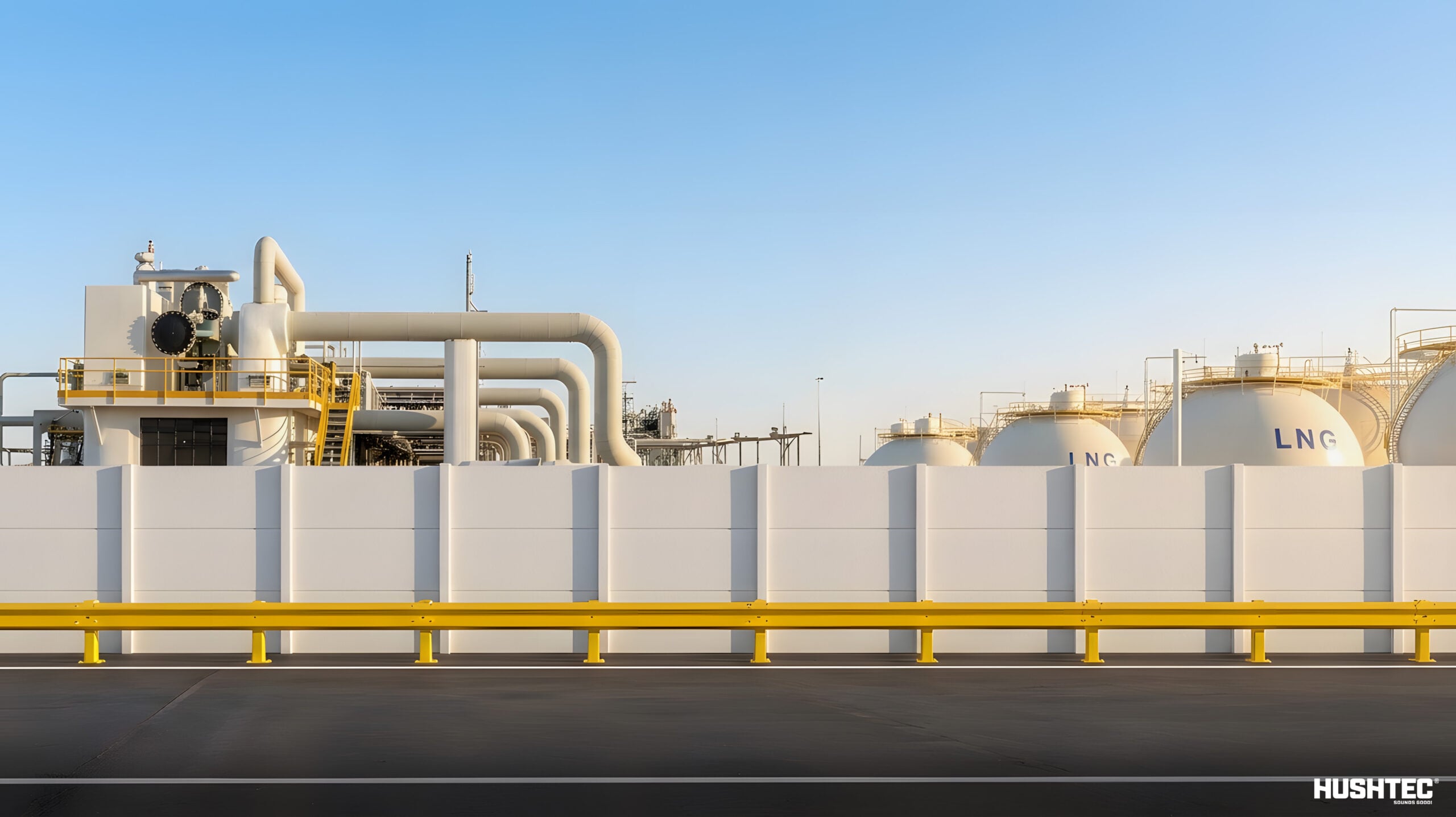 LNG Compressor Noise Control | Permanent Noise Mitigation for Compressor Stations & LNG Facilities | Hushtec Solutions